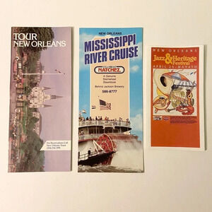 Vintage New  Orleans Tour Brochure Mississippi River Cruise and Jazz Festival